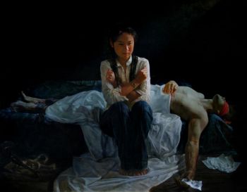 Artist Li Yuan’s work “Suffering in China” won the gold award of NTDTV’s first Chinese International Figure Painting Competition.