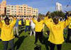 Published on 1/30/2001 Group practice during January 2001 Falun Dafa Experience Sharing Conference in Orlando, Florida.