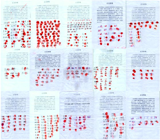 fingerprints on petition