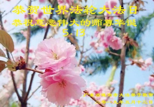 Image for article Praktisi Falun Dafa dari Provinsi Guangdong Merayakan Hari Falun Dafa Sedunia dan dengan Hormat Mengucapkan Selamat Ulang Tahun kepada Guru Li Hongzhi (23 Ucapan)