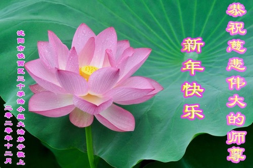 Image for article I praticanti della Falun Dafa della città di Shenyang augurano rispettosamente al Maestro Li Hongzhi un felice anno nuovo (23 saluti)