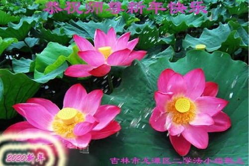 Image for article I praticanti della Falun Dafa di Jilin City augurano rispettosamente al Maestro Li Hongzhi un felice anno nuovo cinese (19 saluti)
