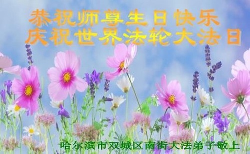 Image for article Praktisi Falun Dafa dari Kota Harbin Merayakan Hari Falun Dafa Sedunia dan Dengan Hormat Mengucapkan Selamat Ulang Tahun kepada Guru Li Hongzhi (23 Ucapan)