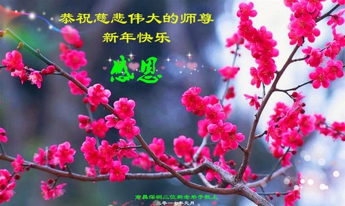 Image for article Praktisi Falun Dafa dari Guangdong dengan Hormat Mengucapkan Selamat Tahun Baru Imlek kepada Guru Li Hongzhi (21 Ucapan)