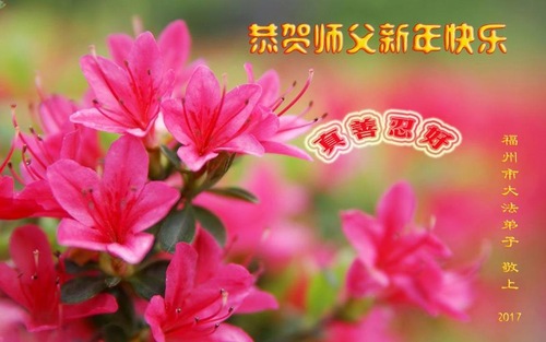 Image for article Praktisi Falun Dafa dari Provinsi Fujian dengan Hormat Mengucapkan Selamat Tahun Baru kepada Guru Li Hongzhi (28 Ucapan)
