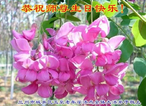 Image for article Praktisi Falun Dafa dari Provinsi Gansu Merayakan Hari Falun Dafa Sedunia dan Dengan Hormat Mengucapkan Selamat Ulang Tahun kepada Guru Li Hongzhi (22 Ucapan)
