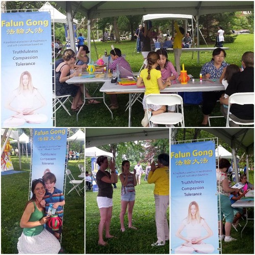 Stan Falun Gong di Pameran Seni Webster menarik banyak pengunjung