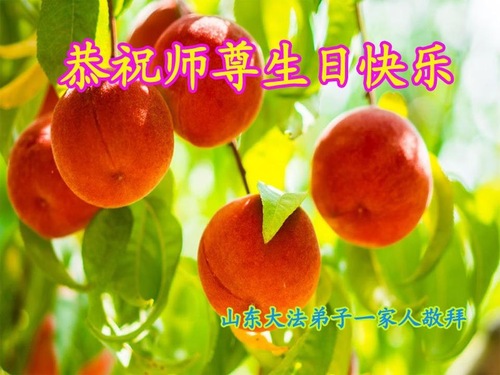 Image for article Praktisi Falun Dafa dari Provinsi Shandong Merayakan Hari Falun Dafa Sedunia dan Dengan Hormat Mengucapkan Selamat Ulang Tahun kepada Guru Li Hongzhi (19 Ucapan)