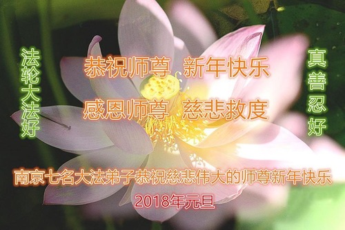 Image for article Praktisi Falun Dafa dari Provinsi Jiangsu dengan Hormat Mengucapkan Selamat Tahun Baru kepada Guru Li Hongzhi (28 Ucapan)