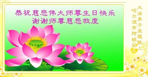Image for article I praticanti della Falun Dafa della città di Harbin celebrano la Giornata mondiale della Falun Dafa e augurano rispettosamente al Maestro Li Hongzhi un buon compleanno (20 cartoline)