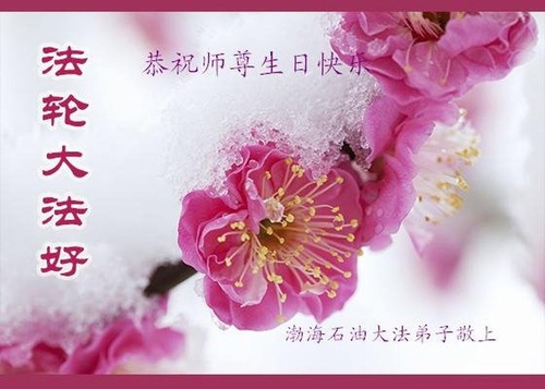 Image for article Praktisi Falun Dafa dari Tianjin Merayakan Hari Falun Dafa Sedunia dan Dengan Hormat Mengucapkan Selamat Ulang Tahun kepada Guru Li Hongzhi (26 Ucapan)