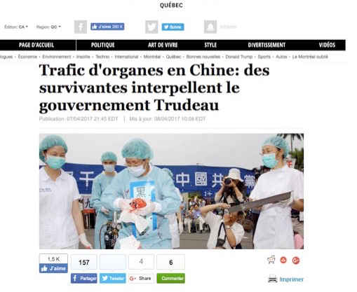 Image for article Organ Transplants in China: Survivors Call on the Trudeau Government in Canada