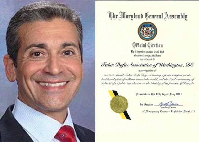 Image for article Maryland, U.S.: State Senator Issues Official Citation Recognizing Falun Dafa Day