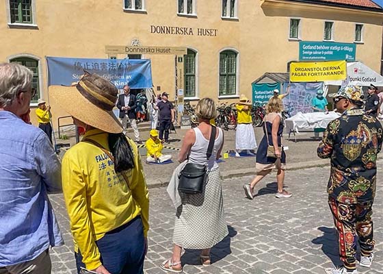 Image for article Visby, Sweden: Introducing Falun Dafa During Almedalen Week
