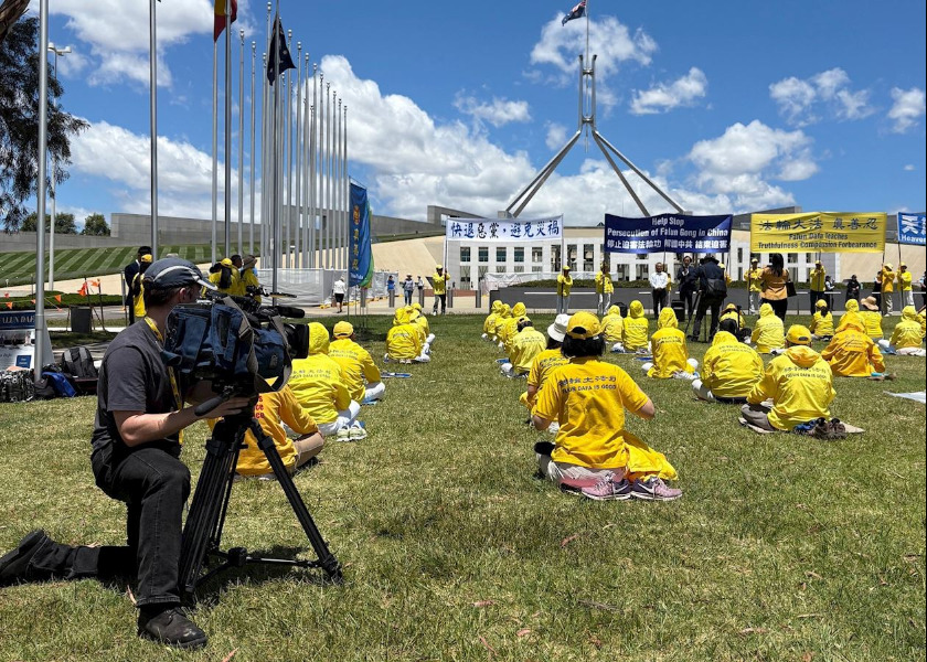 Image for article Rally in Canberra Protests Senior CCP Official’s Visit to Australia