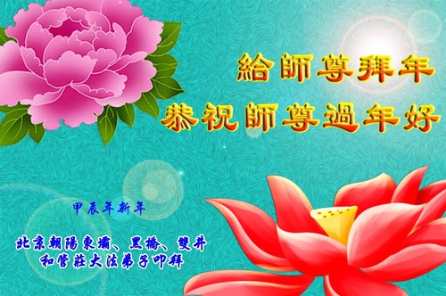 Image for article I praticanti della Falun Dafa di Pechino augurano rispettosamente al Maestro Li Hongzhi un Felice Anno Nuovo Cinese (20 auguri)