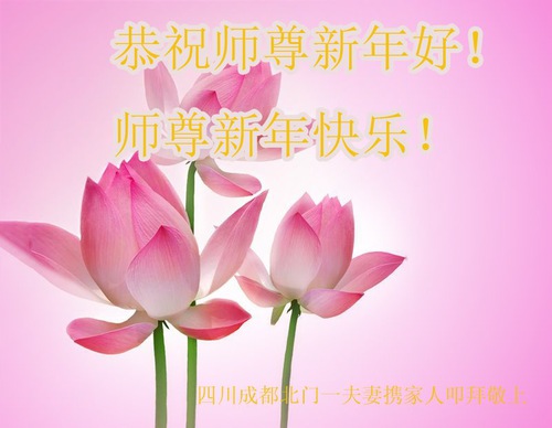Image for article I praticanti della Falun Dafa di Chengdu augurano rispettosamente al Maestro Li Hongzhi un felice anno nuovo cinese (19 saluti) 