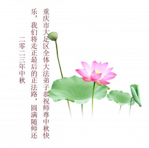 Image for article I praticanti della Falun Dafa di Chongqing augurano rispettosamente al Maestro Li Hongzhi una felice Festa di Metà Autunno (28 auguri)