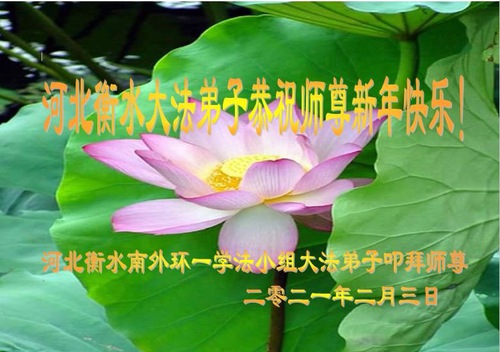 Image for article Praktisi Falun Dafa dari Provinsi Hebei Mengucapkan Selamat Tahun Baru Imlek kepada Guru Li Hongzhi Terhormat (27 Ucapan)