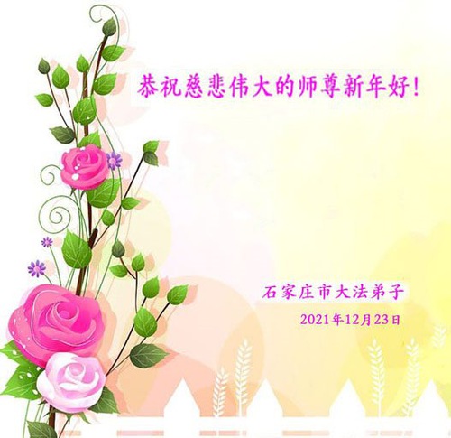 Image for article I praticanti della Falun Dafa della città di Shijiazhuang augurano rispettosamente al Maestro Li Hongzhi un felice Anno Nuovo (24 auguri)