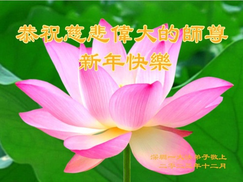 Image for article I praticanti della Falun Dafa della provincia del Guangdong augurano rispettosamente al Maestro Li Hongzhi un felice anno nuovo (29 auguri)