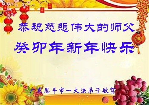 Image for article I praticanti della Falun Dafa nella Regione Autonoma del Guangxi e nelle province del Guangdong, dell’Hunan e del Guizhou augurano rispettosamente al Maestro Li Hongzhi un felice Capodanno cinese (30 saluti) 