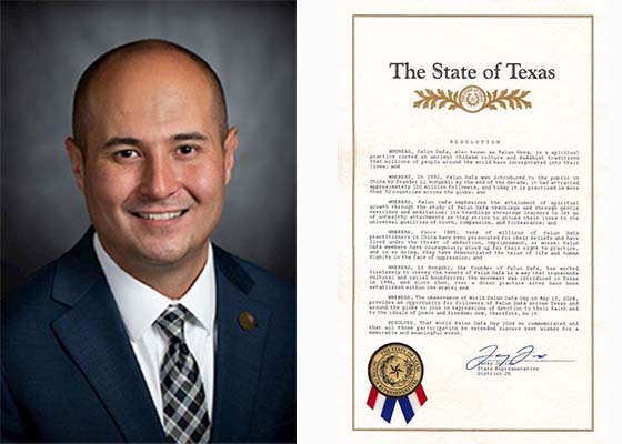 Image for article Texas, U.S.: State Representative Issues a Resolution Recognizing World Falun Dafa Day