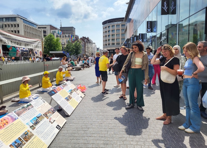 Image for article Falun Gong Practitioners in Belgium Hold Activities Marking 25 Years of Persecution