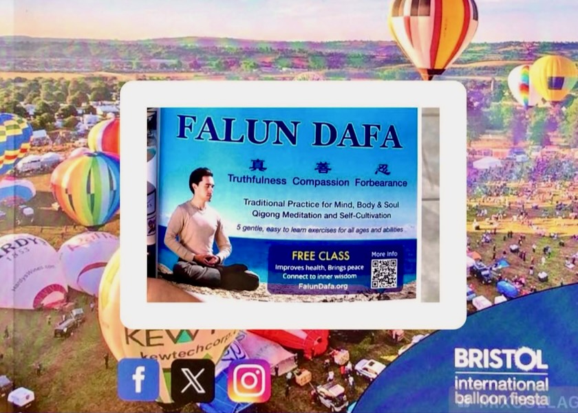 Image for article Bristol, UK: People Learn About Falun Dafa at Balloon Festival